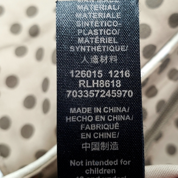 Relic Polka Dot Beige Brown Flap Front Shoulder Bag Vegan  Medium Adjustable - Picture 16 of 16